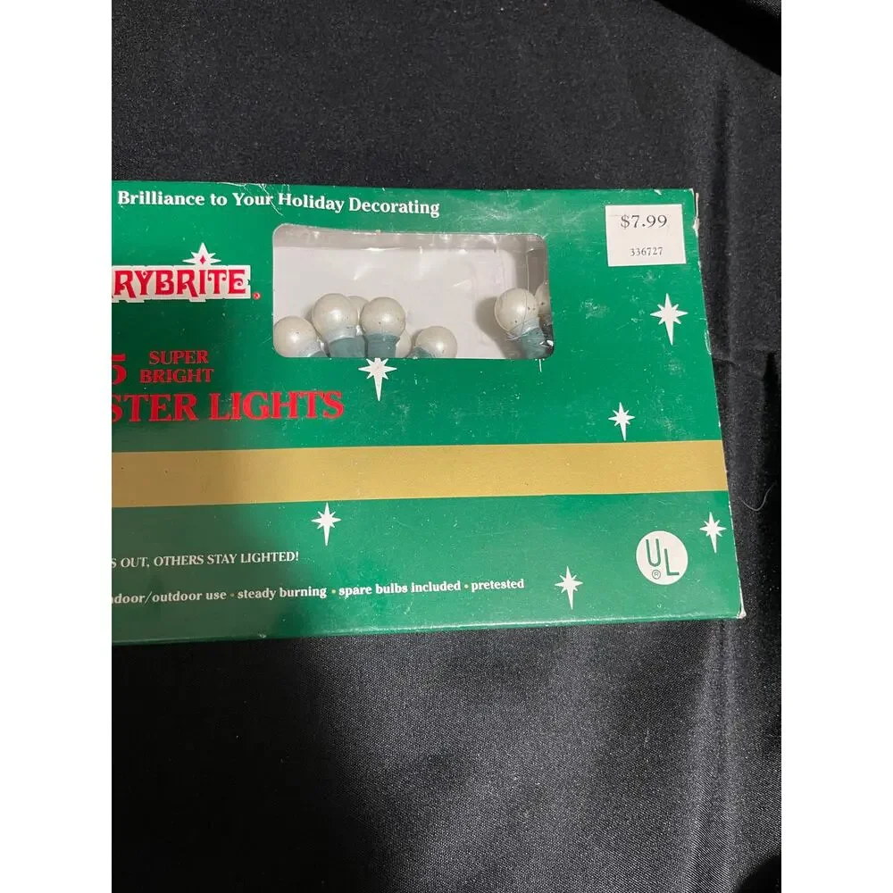 Vintage Merry Bright Mini Cluster Lights - 35 Super Bright NIB Tested Works